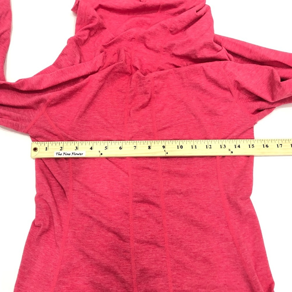 Zella Hot Pink Hooded Long Sleeve Shirt Scoop Neck - Picture 7 of 8